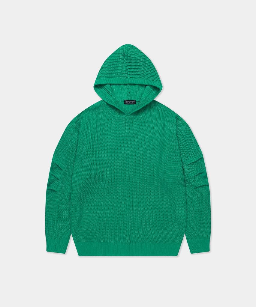 ZENSAI Oversized Hoodie Knit Green