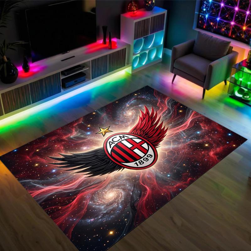 AC Milan Design Crystal Velvet Carpet Cozy Non?Slip Printed Rug For Bedroom Living Room Entrance