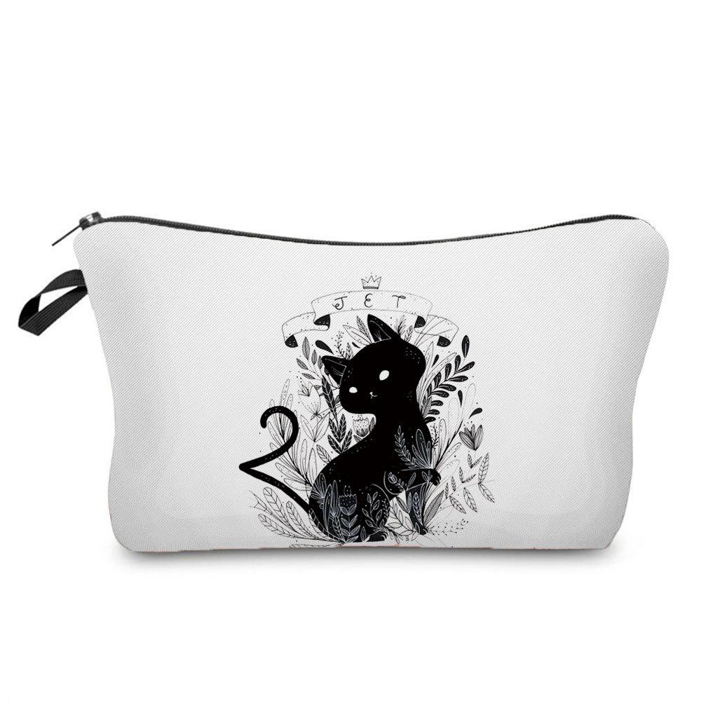 Women Cat Print Cosmetic Bag Toiletries Organize Travel Storage Case 6689