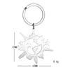 Building Animal Stainless Steel Keychain Modern Minimalist Style Fashion Couple Pendant Practical Daily Bag Charm