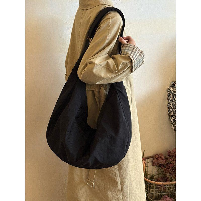 Borsa a tracolla leggera di grande capacità in stile minimalista, adatta sia per uomini che per donne, Borsa tote