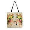 Borsa Tote Vintage in Lino da Donna - Borsa a Spalla Stampata di Grande Capacità per Uso Quotidiano e Spesa KTB