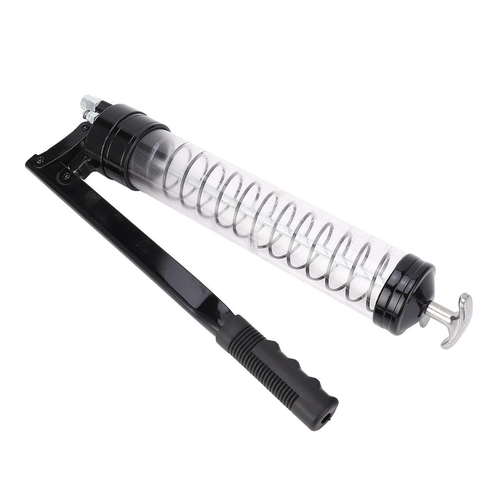 Transparent Tube Grease Gun 600CC High Pressure Visible Dual Piston Grip Grease Filling Tool for Hom