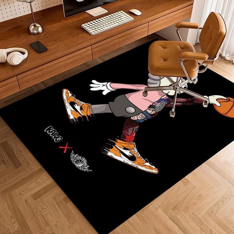 Tappeti e Tappetini con Logo alla Moda Stampa 3D Tappetino per Pavimento Soggiorno Camera da Letto Ampia Area Tappeto Morbido(JM012)