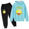 Cartoon Rabbit Simon Print 2Pcs Hoodie+Pants Kids Spring Autumn Casual Tracksuits 2-13 Years Boys Girls Streetwear Clothes Sets