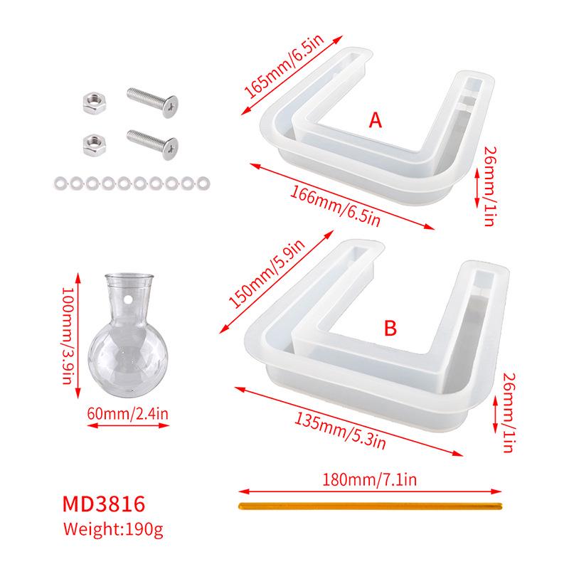DIY Silicone Mold for Creative Hydroponic Plant Vase and Desktop Stand