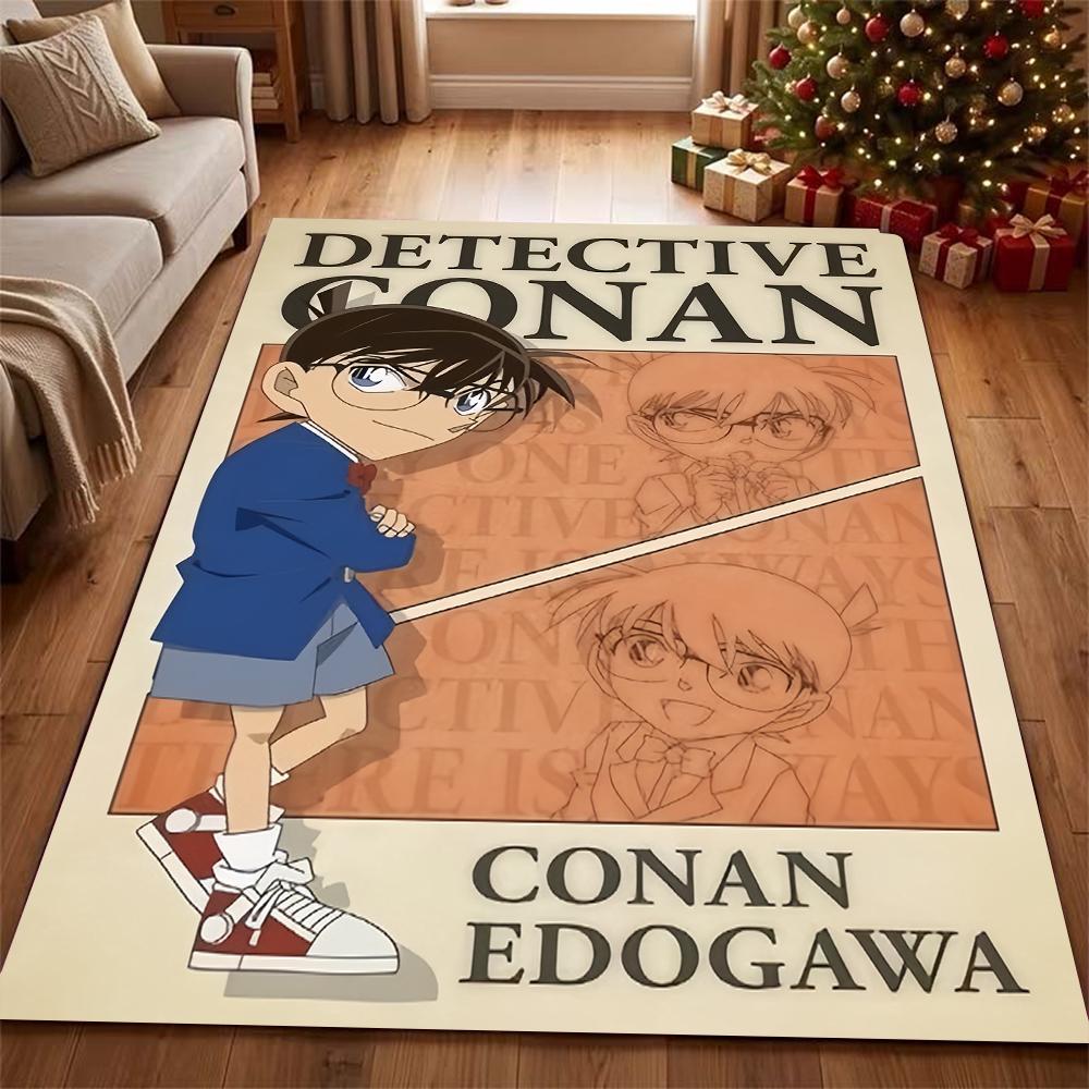 Detective Conan Anime Mystery Think Detective Conan Anime Mystery Theme Rug Soft Nonslip Carpet For Entryway Hallway Balcony Home Decor