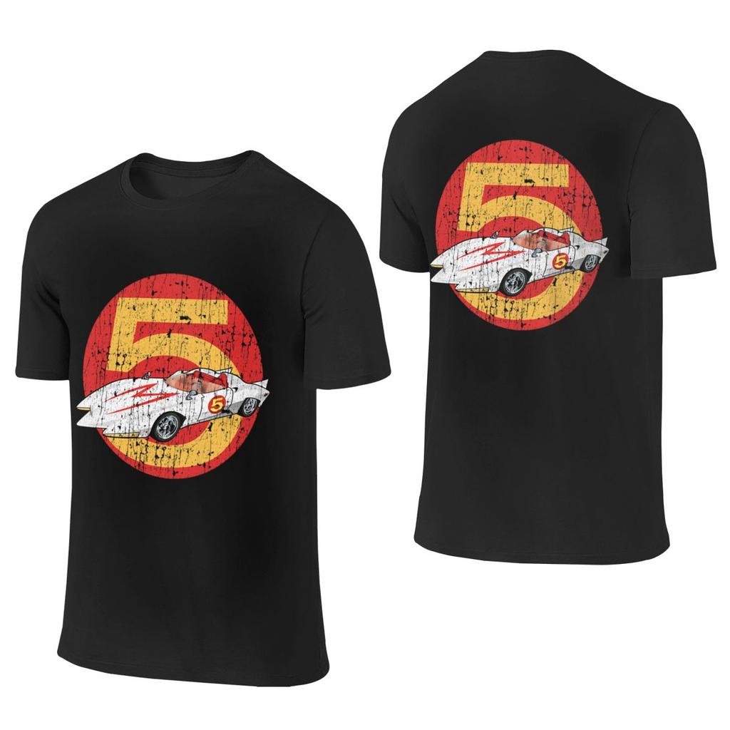 Mach 5 Distressed Vitage American Style Reversible Tshirt Minimalist Street Style Home Comfort Unisexs Tshirts
