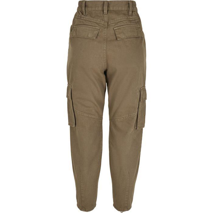 Pantalon cargo femme - Urban Classics - Ballon fit - Vert kaki - Twill - Confortable et moderne