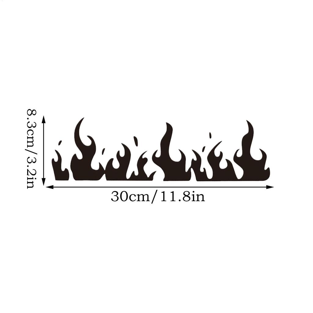 Waterproof Motorcycle Stickers Flame Stickers Decorative Helmet Decals Adhesive Graphics for Vehicles Motorcycles Bikes Laptops