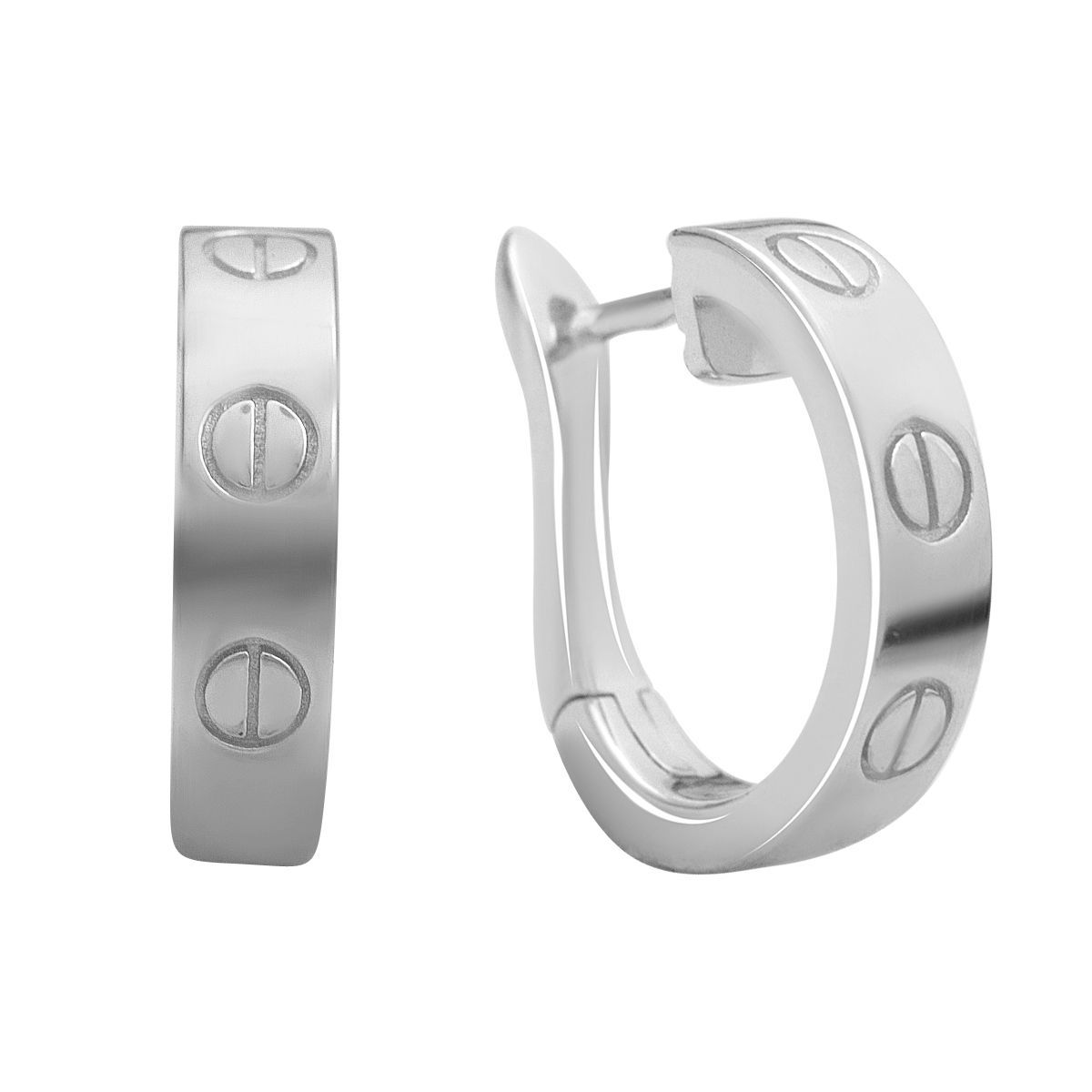 

Silver earrings without stones (2175445)