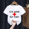 funny kids tshirts Rugby Funny Boys Girls Tshirts Kid Children Anime Gift Present Little Baby Harajuku shirt ClothesDrop Ship