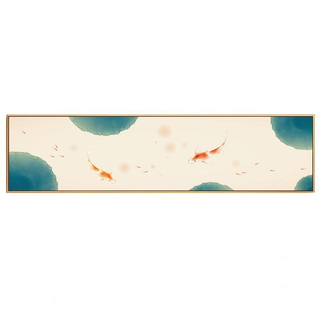 Retro Chinese Style Lotus and Koi Fish Living Room Decoration New Chinese Style Flower and Bird Painting Wall Art Poster Home