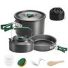 Camping Cookware Set, 11-Piece, Grey