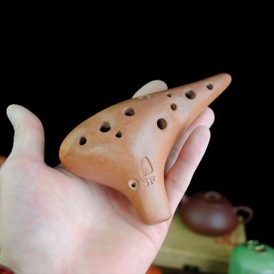 Ceramic Ocarina 12 Holes Pottery Ocarinas Flute Orff Professional Tuning Musical Instruments Kids Accessories
