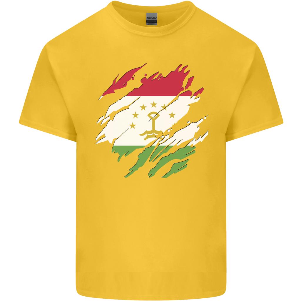 Torn Tajikistan Flag Tajik Day Football Unisexs Light Cotton TShirt