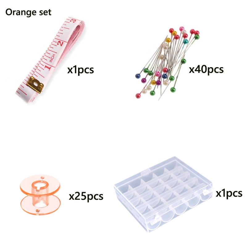 Leere Spulen Nähmaschinenspulen Klarsichtplastik-/Metallspulen und Aufbewahrungsbox Nähmaschinenzubehör Werkzeuge