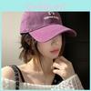Casual Purple Embroidered Duckbill Cap Women With Wide Brim For A Chic Look