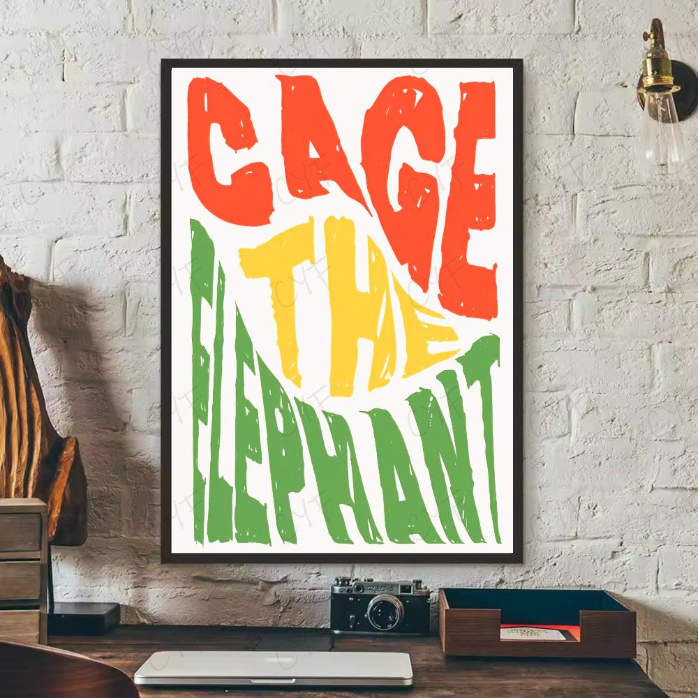 

Поп-рок-группа Cage The Elephant Плакат HD art самоклеящаяся стена водонепроницаемая для дома, гостиной, спальни, бара, эстетическое украшение 21cm×30cm NoFrame