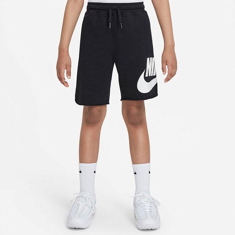 (PS) Nike Sportswear Fleece Shorts 'Black Wihte' Kids' AT3070-010
