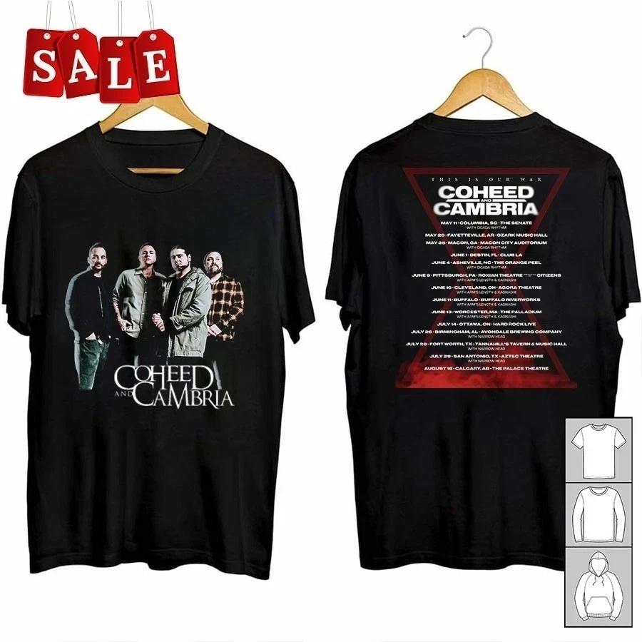 Hot Coheed and Cambria Band Member 2 Sides On Tour Black Shirt S to 5XL 2XL