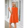 Summer Women's Dress V-Neck Sleeveless Pleated Vest Pocket Dresses
