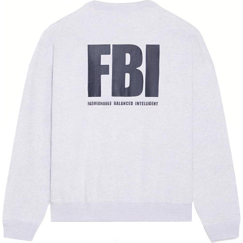Balenciaga Regular Crewneck 'Heather Grey/Black' 676629TLVH11380