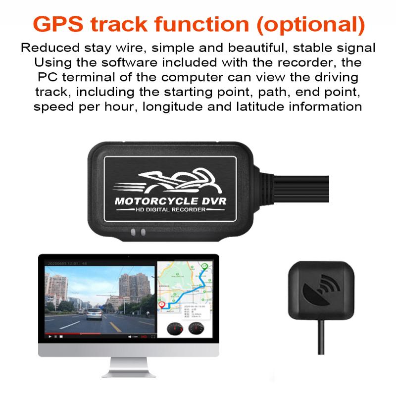 WIFI Motocyklová palubní kamera DVR Duální 1080P Přední a zadní Vodotěsná motocyklová kamera Podpora Přehrávání videozáznamů Záznamník