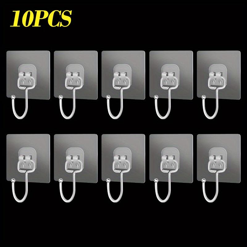 10 stuks Grote Haak Zelfklevend Transparant Multifunctionele Wandhouder Deurrek Keuken Opbergorganisator Huis