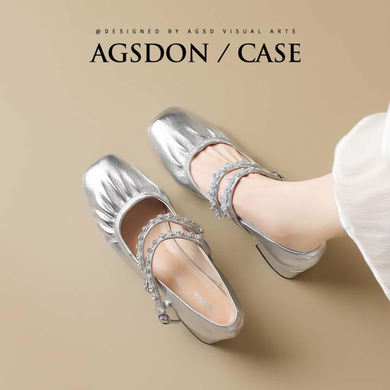 Women's Summer Retro Chunky Heel Sandals French Style Mid-heel Mary Jane Shoes