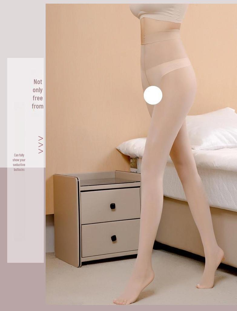 Glänzende schwarze Strumpfhose mit offenem Schritt und sexy Versuchungsstrümpfen für Damen