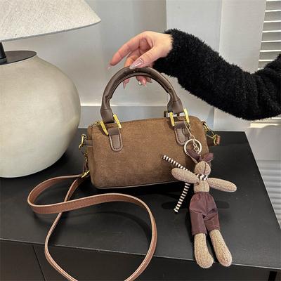 Retro Mode Braune Handtasche mit Reißverschluss, Vielseitige und Einfache Lässige Pendler Crossbody Umhängetaschen