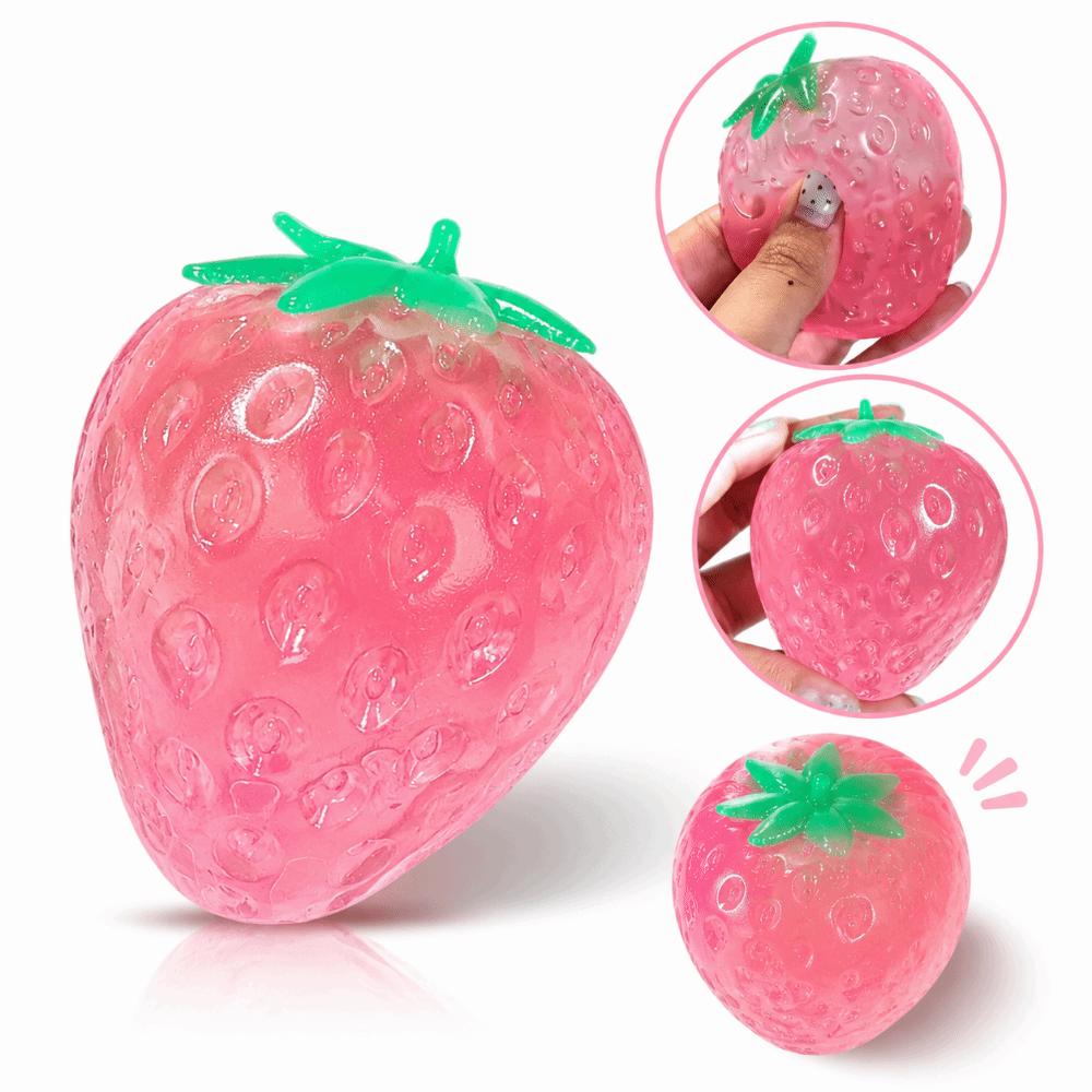 Anti-Stress Stress Relief Strawberry Squeeze Soft Slow Rebound Pinch Tpr Sensory Fidget Adult