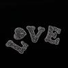 LOVE Heart Rhinestone Patch Appliques Iron On Bags Clothes Decorative
