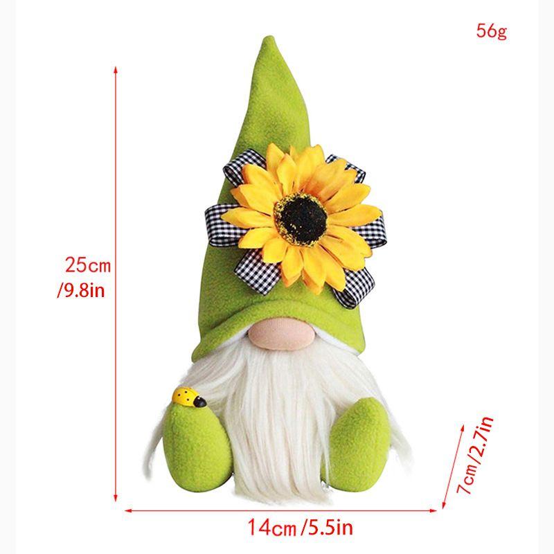 

Кукла гном Подсолнух Настольный Плюшевый Гномы Украшения Ручной работы Эльф Безликий зелёный