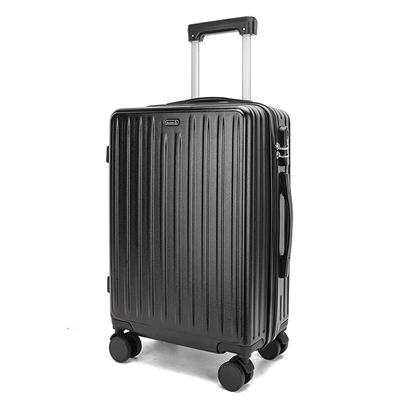 Meidushu 20-inch Black Casual Spinner Suitcase