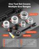 Exhaust Pipe Expander Tool Kit, 41.27mm - 107.95mm Exhaust Pipe Stretcher, Muffler Pipes Spreader with 7 Heavy-Duty Collects & Storage Case,