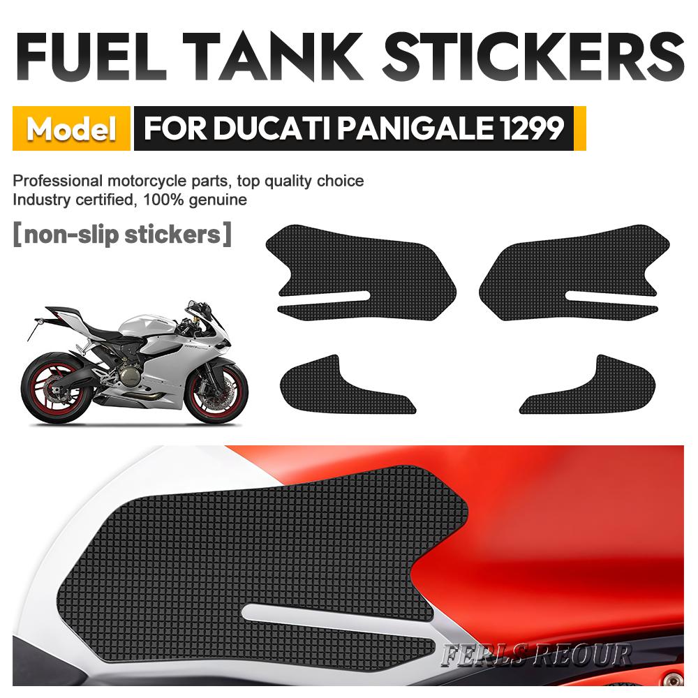 Motorcycle Rubber Fuel Tank Pad Stickers Non-slip Waterproof Gas Tankpads Kit For Ducati Panigale 899 2013-2015