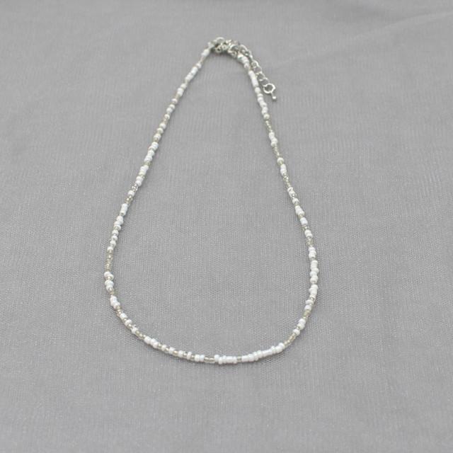 Jednoduché perličky Prameň Choker Náhrdelník Dámsky Šnúrkový golier Farebný ručne vyrobený Bohemia Collier Femme Jewelry Darček