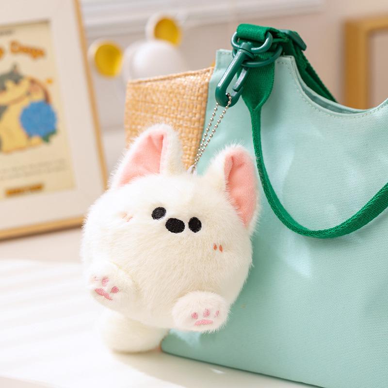 Cute Animal Panda Puppy Decompression Doll Plush Toy Bear Doll Girl Bag Keychain Small Pendant