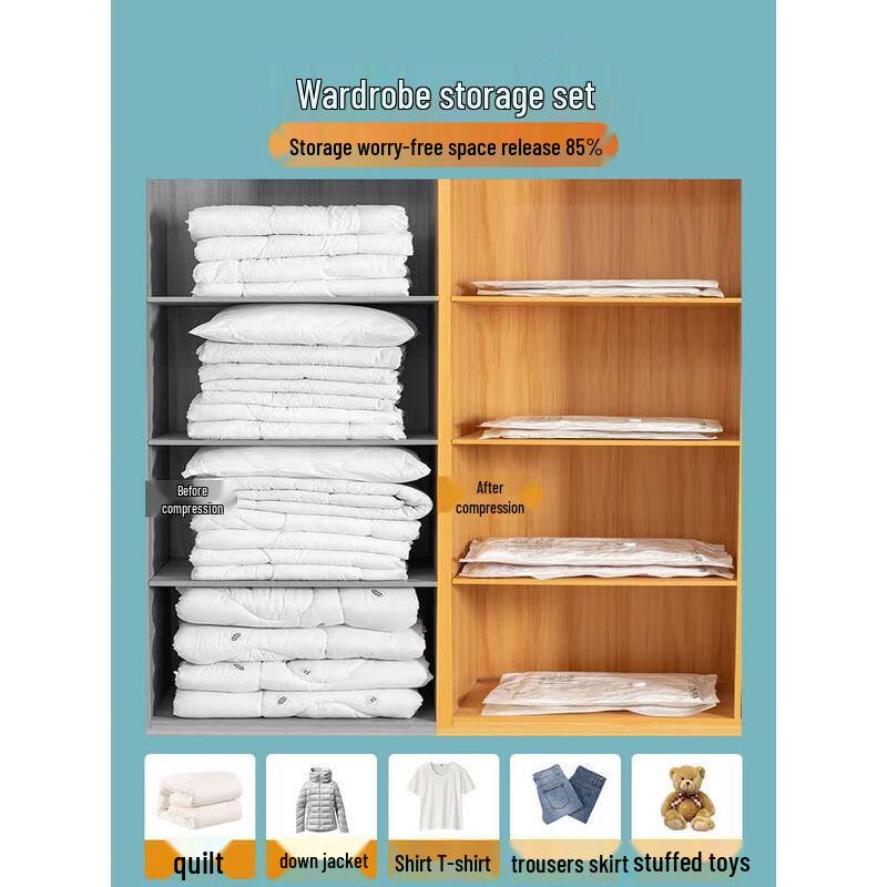 Mi Ling Vacuum Compression Storage Bags with Electric Pump (8-Pack)