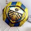 1 PC Automatic Folding Umbrella - Leeds Football Club Pattern Portable Foldable Design With 8 Ribs Christmas Birthday Gifts
