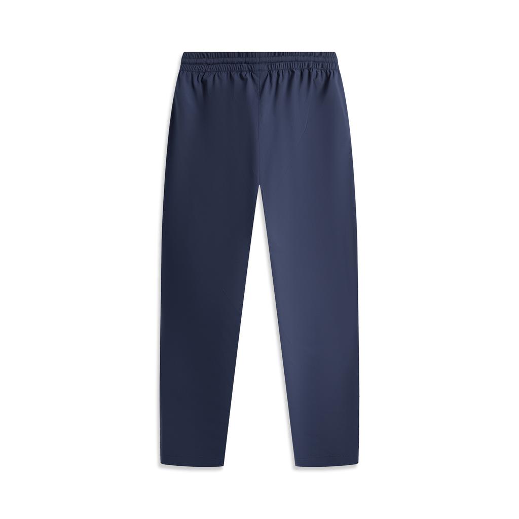 Li Ning Sports Lifestyle Series Casual Simple Solid Color Lace-Up Knitted Sports Pants Men Pants Deep-Navy AYKV371-2
