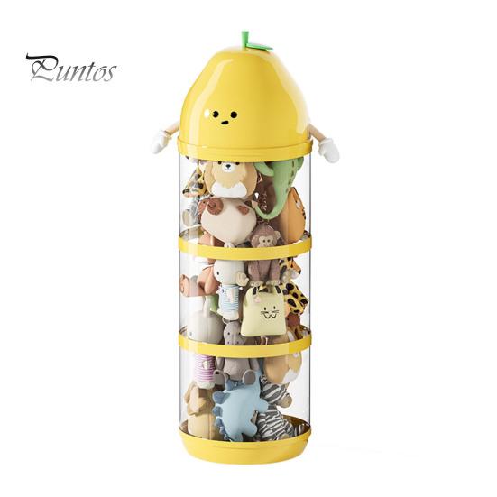 

Вертикальная трубка для хранения игрушек, трубка для организации мягких игрушек, прозрачное ведро для хранения плюшевых кукол, контейнер для игрушек для домашних животных Triple Layer