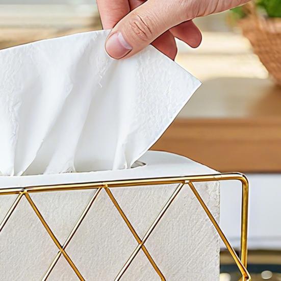 Metal Napkin Holder Tabletop Modern Napkin Dispenser Paper Napkin Holder Golden Upright Napkin Holder for Kitchen Countertops Dining Table Decor