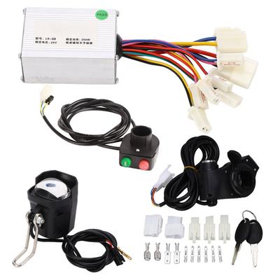 24V 250W Electric Bike Conversion Kit Brushed Controller Thumb Throttle with Lock Keys Headlight Kit