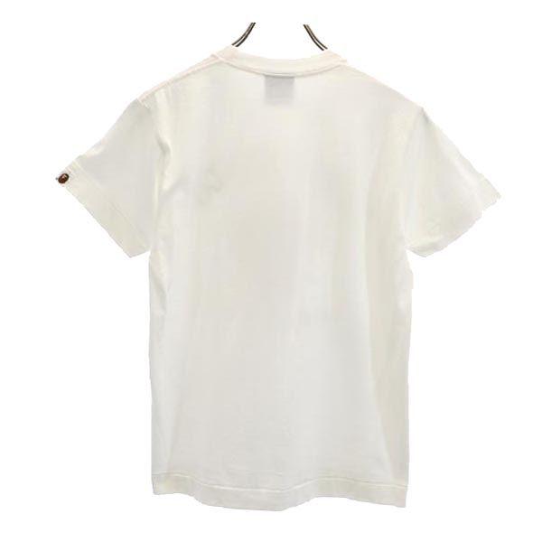 A Bathing Ape Made In Japan Print Short Sleeve T-shirt S White System Men's Used