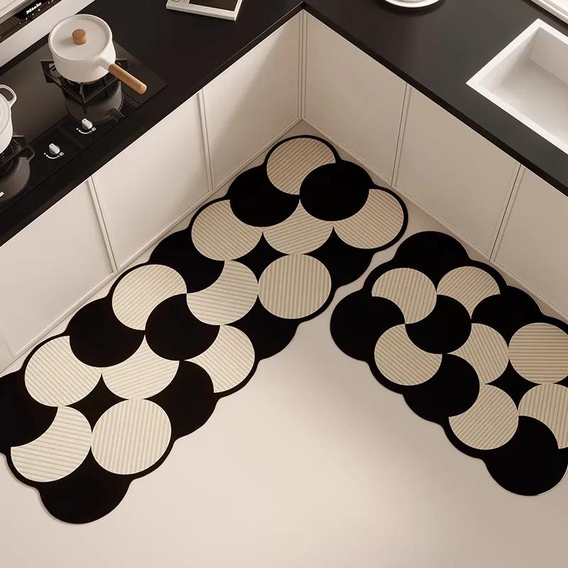 Non-slip Kitchen Floor Mat Diatom Mud Water and Oil Absorbing Rugs Home Decoration Absorbent Bathroom Anti-slip Bath Mat