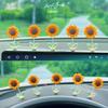 2024 Kreatives Sonnenblumen-Autodekor - Wackelkopfdach-Design im Stil von Internet-Berühmtheiten auf Douyin