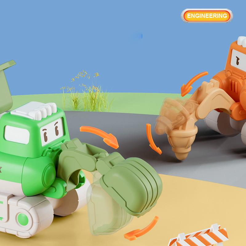 Mini Excavators Fun Construction Car Toys Educational Children Cognitive Interactive Puzzle Toys Creative Excavator Toys